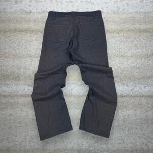 Vintage Dark Grey Levis Dress Pants Straight Fit Insane Repairs Made in USA 90s